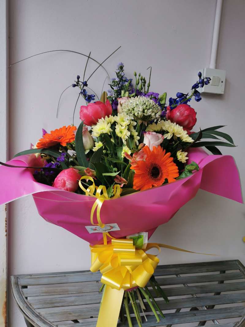 Time To Celebrate Flower Bouquet Bumble Bee Garden Florists Dromore Tyrone Northern Ireland
